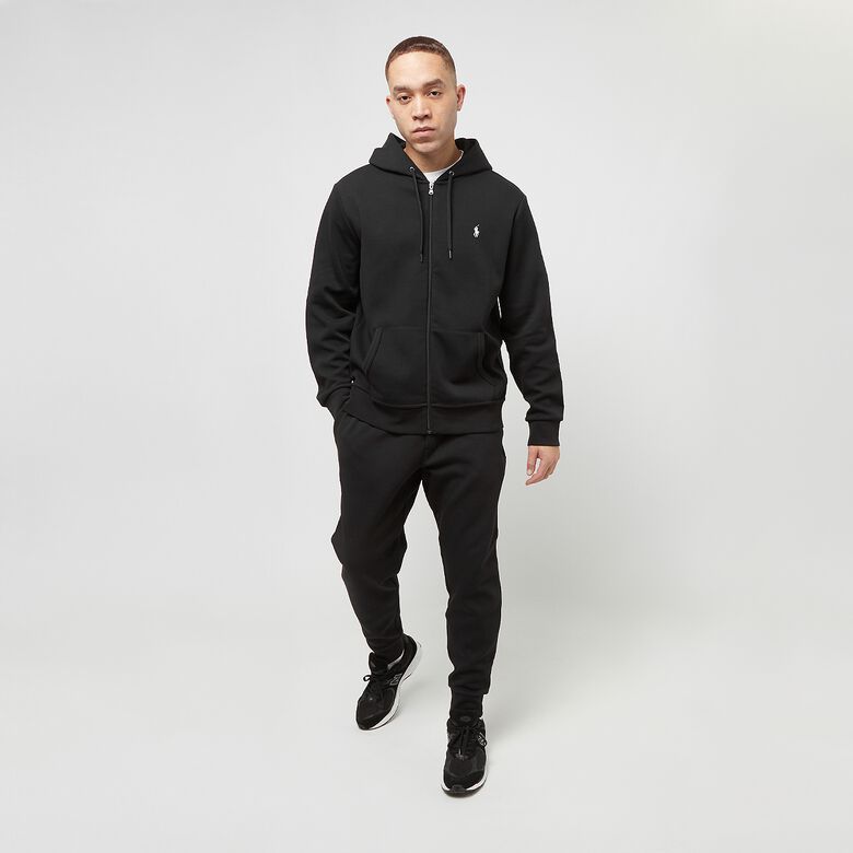 Dubbel gebreide hoodie met volledige ritssluiting