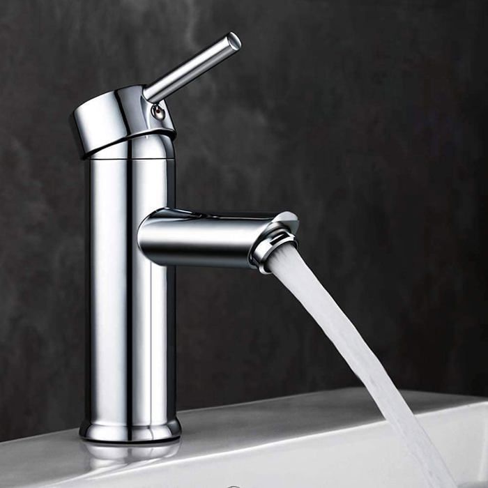 Bathroom faucet - PZCC - Modern - High-quality metal - Adjustable hot and cold water - Gray
