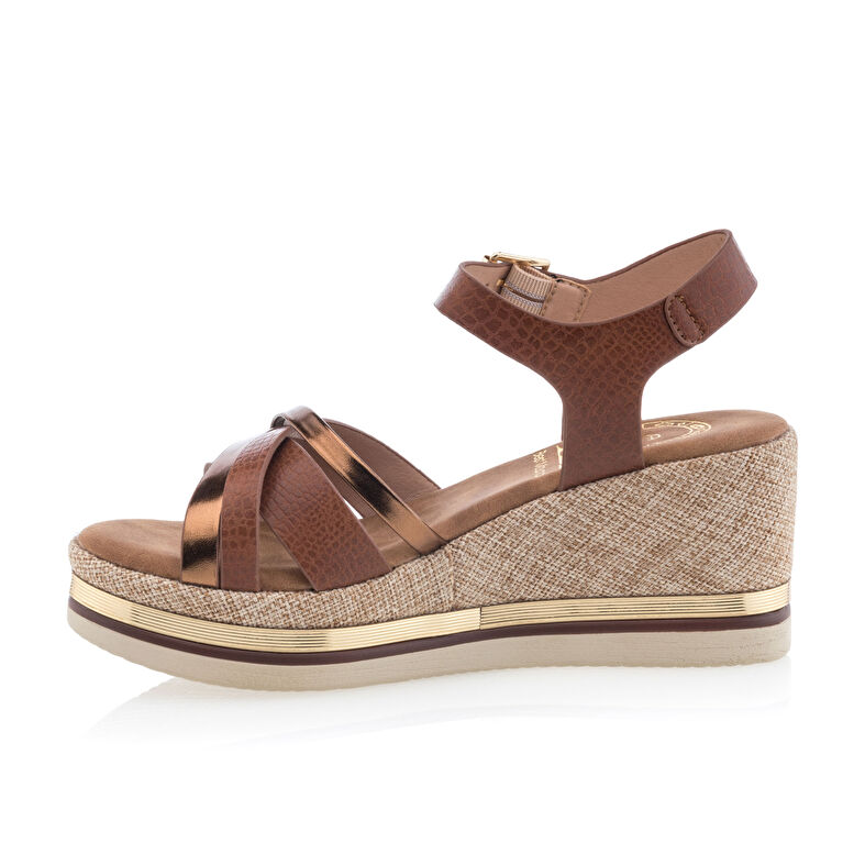 Sandalias marrones para mujer / Zapatos de punta abierta