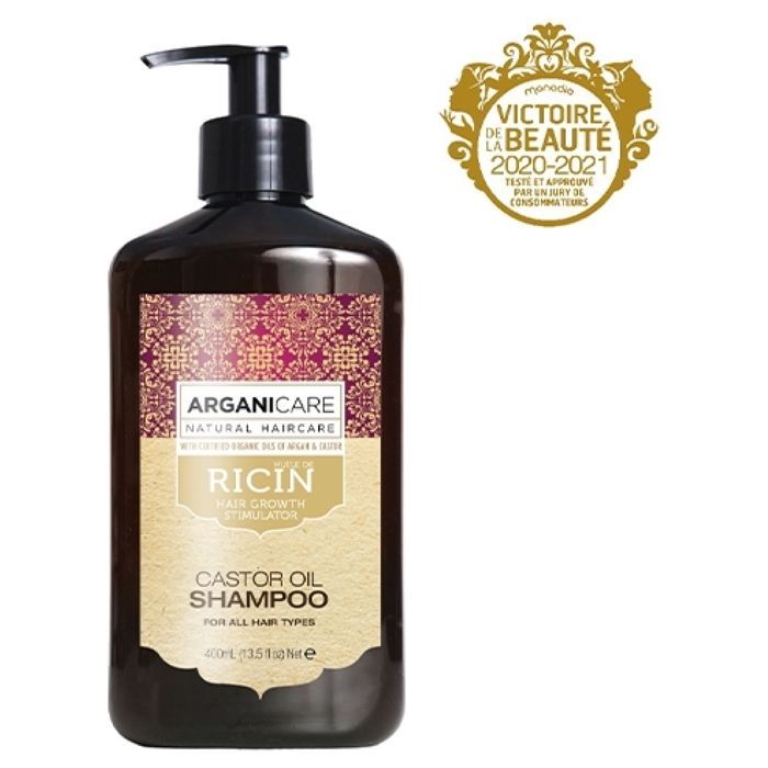 Arganicare Wachstumsförderndes Shampoo mit Bio-Rizinusöl. 400 ml