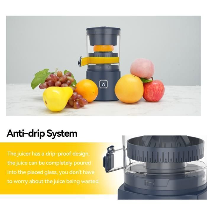 Exprimidor eléctrico de cítricos, LANGTU con botón táctil, exprimidor automático de naranjas, limones y pomelos - Multifuncional