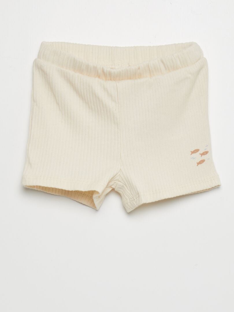 Conjunto de 2 cuecas boxer de algodão - BRANCAS