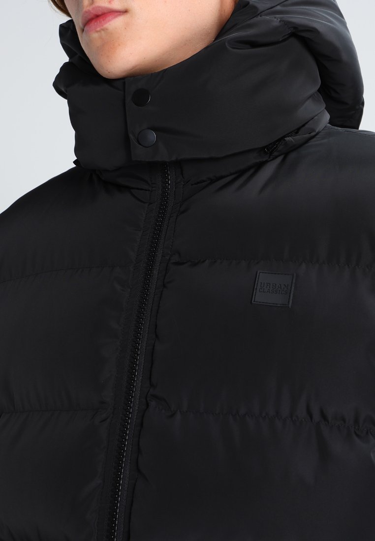 Urban Classics gewatteerde jas met capuchon - Winterjas - zwart