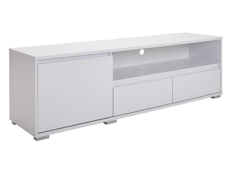 Szafka Line 180 cm z drzwiami i 2 szufladami biała
