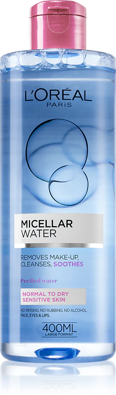 Micelárna voda L'Oréal Paris pre normálnu, suchú a citlivú pleť