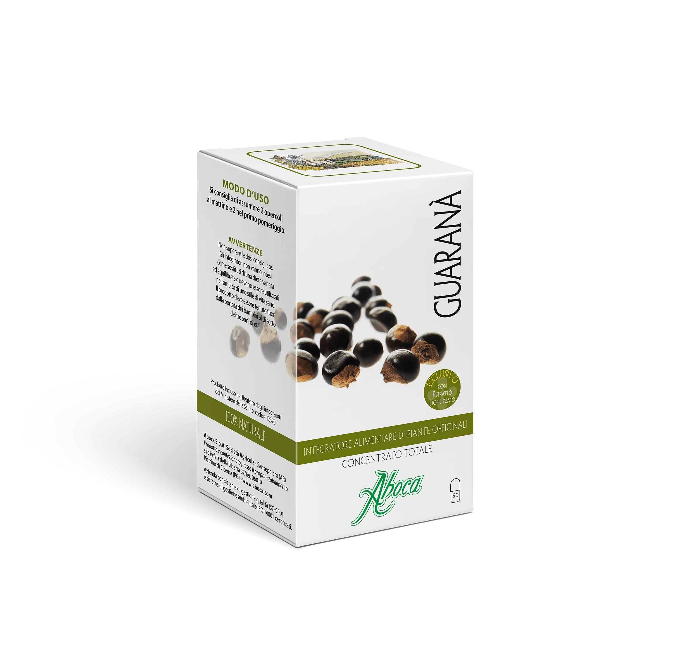 ABOCA Aboca Guarana-Konzentrat, insgesamt 50 Kapseln Guarana-Ergänzung