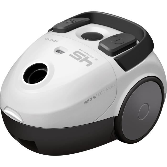 Bagged cylinder vacuum cleaner - SENCOR - SVC 45WH-EUE3 - ECO Motor 850 W - 79 dBA - 1.5 L - White