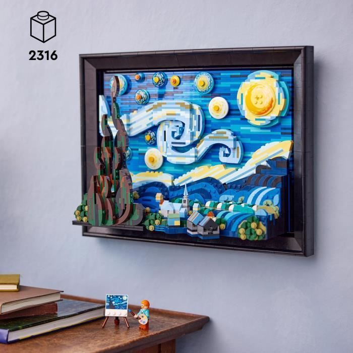 LEGO Ideas 21333 Exclusive to Cdiscount: Vincent Van Gogh - The Starry Night, Canvas Print