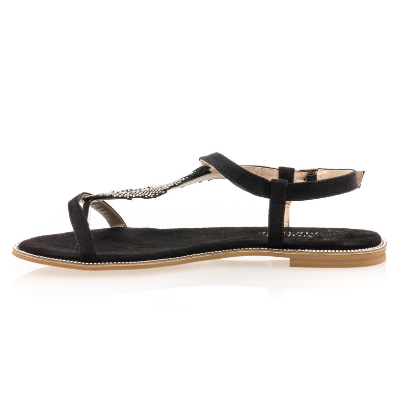 Női fekete flip-flop papucsok / tanga szandálok