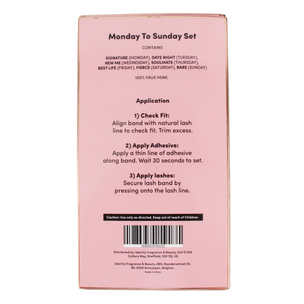 Oh My Lash – sett med svarte falske minkvipper – mandag til søndag