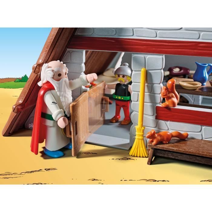 PLAYMOBIL 71828 Hutte d'Astérix avec Panoramix, Astérix, Personnages de la BD, 80 pièces, Dès 5 ans