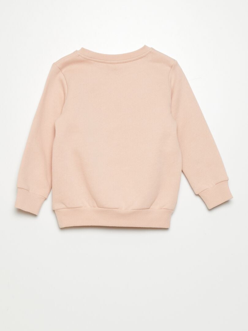 Fleecetrui met afneembare patches - ROZE