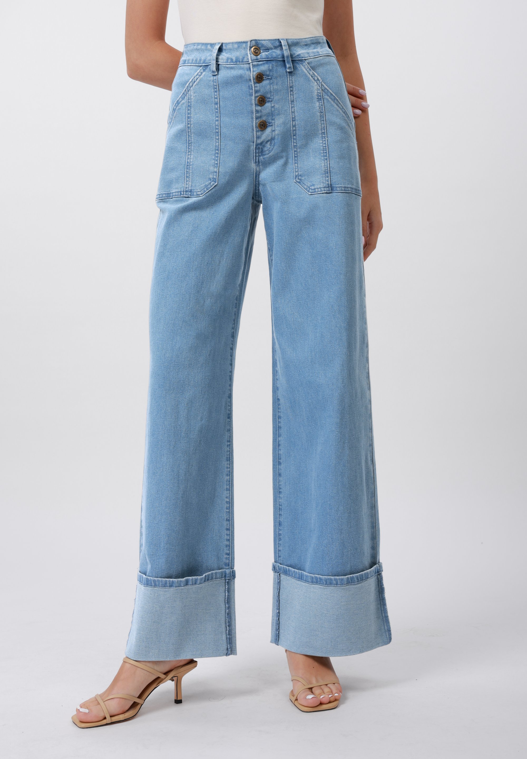 Anna Field Tall Flared Jeans - blauw