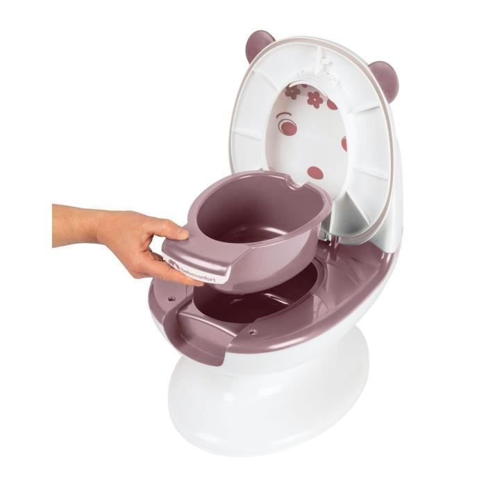 BEBECONFORT Mini Panda Toilet, Potty with Flushing Sound, Pink