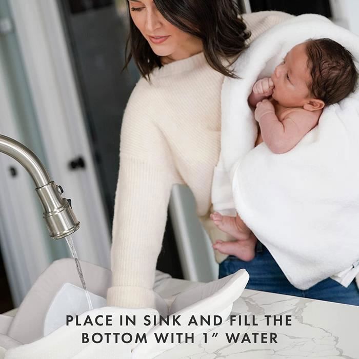 Cojín de baño para bebé - Asiento de baño para bebé - Gris+Amarillo - Unisex - 0 meses - Recién nacido - 80*80*2,5 cm