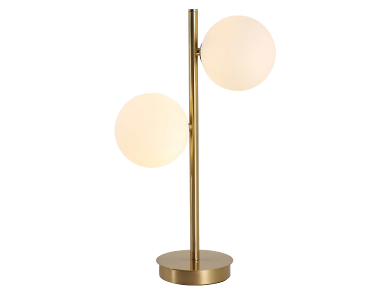 Lampa stołowa Dorado 2-punktowa metalowa biało-złota