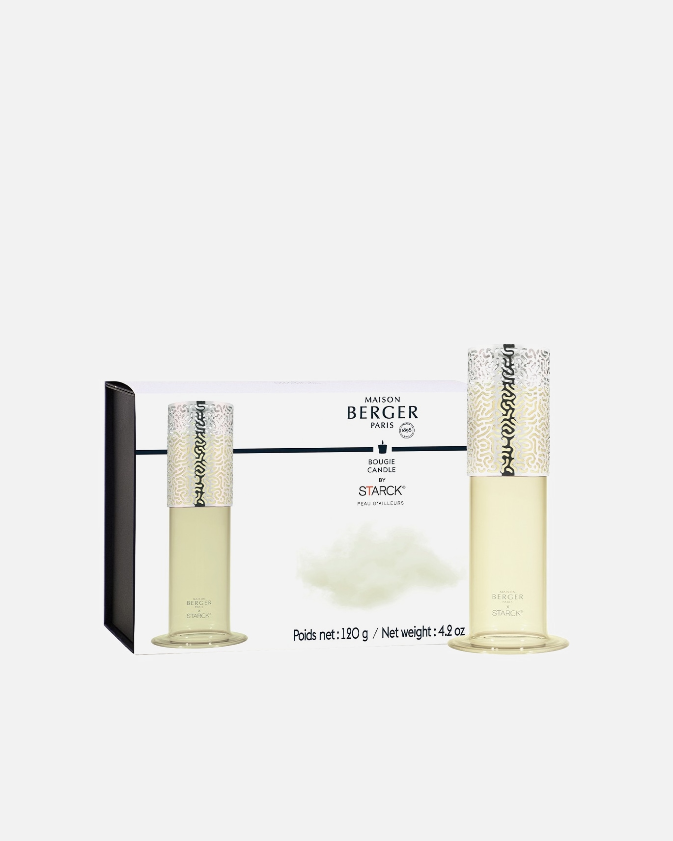 Maison Berger PHOTOPHORE TUBE BOUGIE PEAU D'AILLEURS STARCK