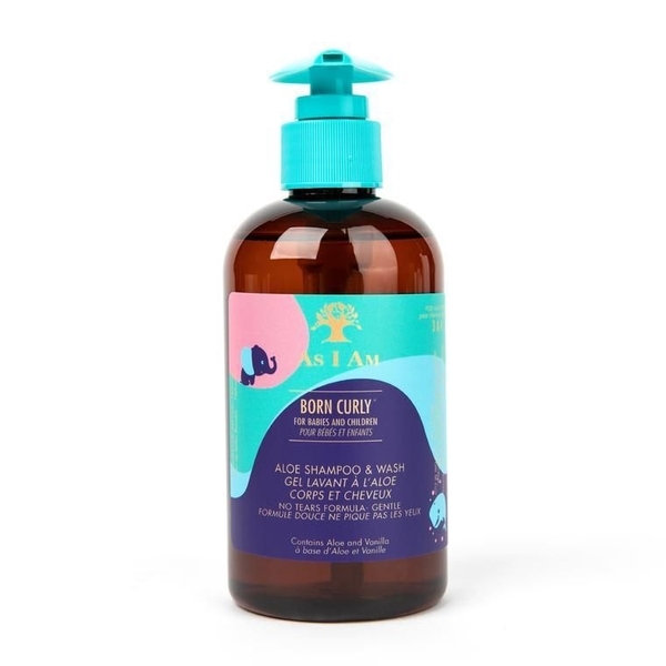 As I Am Born Krøllete Aloe Sjampo og Vask - 237 ml