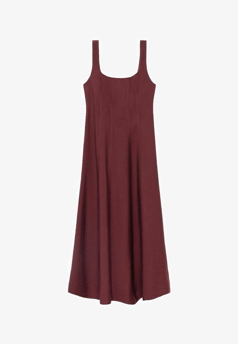 Mango MIDI MET STIKSELS - Dagjurk - bordeaux