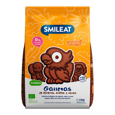 Smileat keksi od pira, zobi i kakaa 10M organski keksi za bebe 220 g 220 g