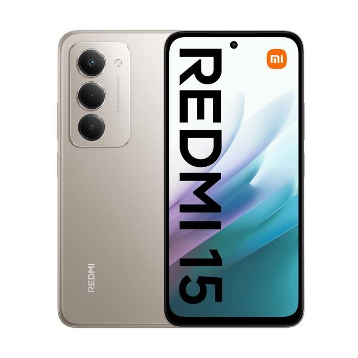 Téléphone mobile - XIAOMI - Redmi 15 4G - 6 Go RAM - 128 Go - Double SIM - IP64
