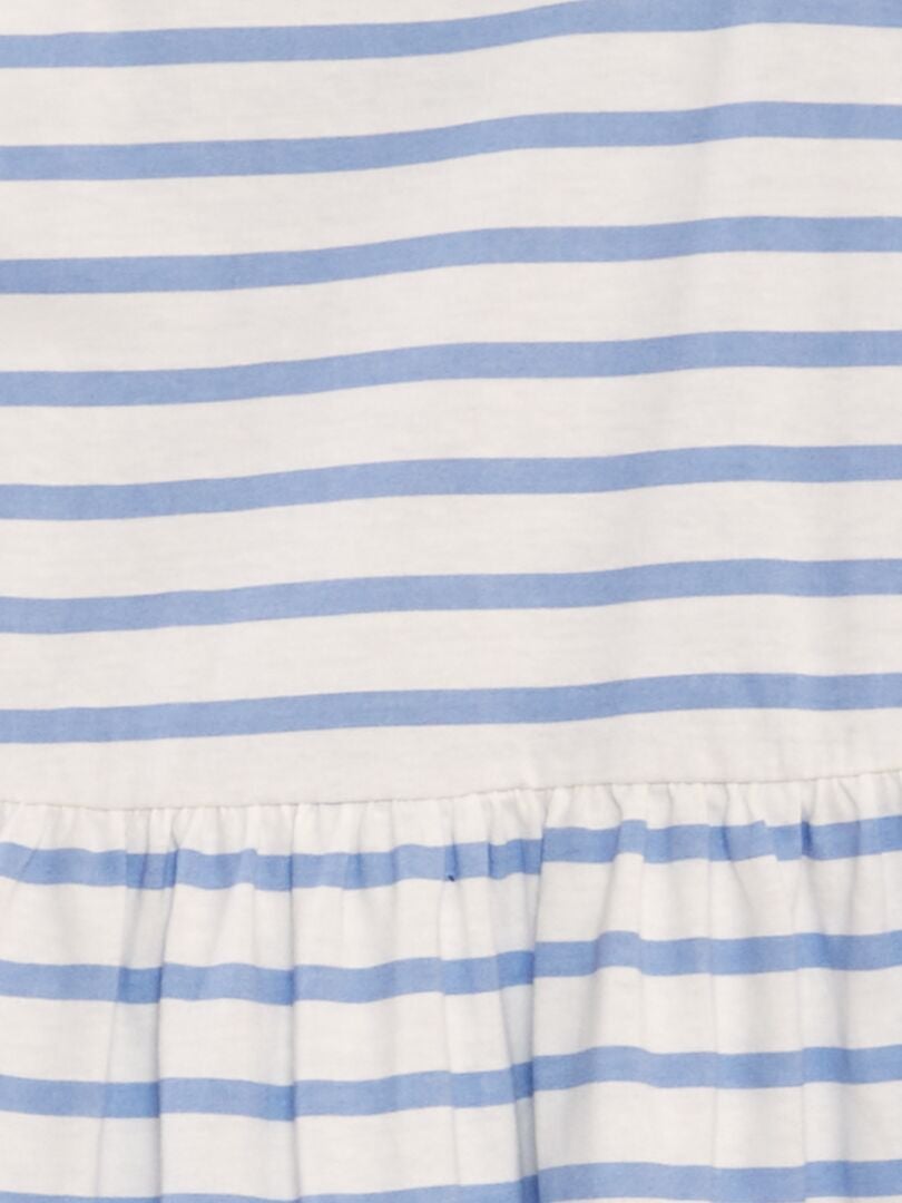 Lichtgewicht jurk met print - BLAUW