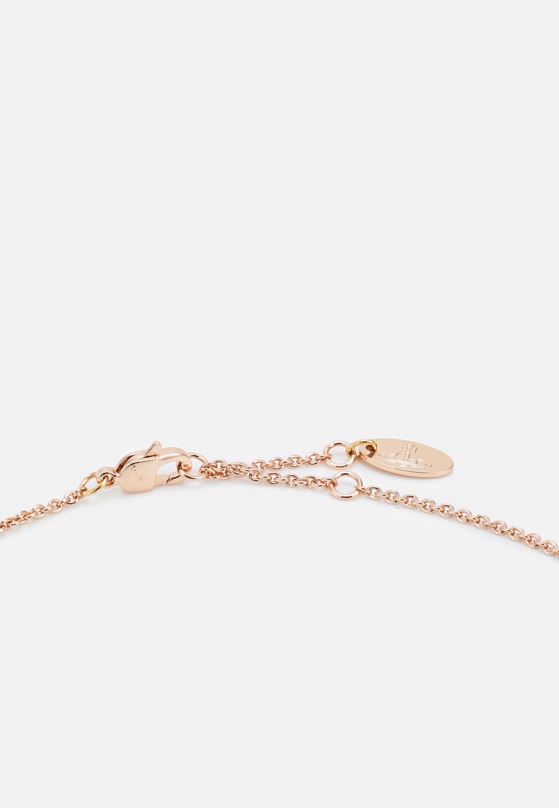 Vivienne Westwood RELIEF HANGER UNISEX - Halsketting - roze goudkleurig/ lichtroze/kristal