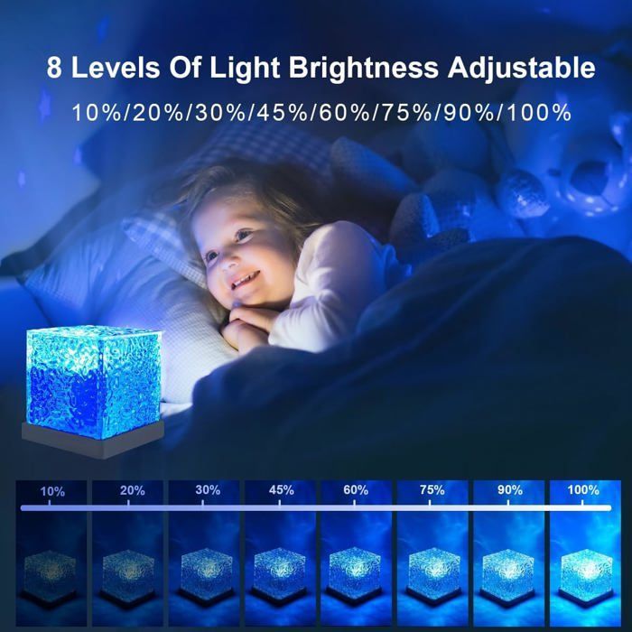 Aurore Projecteur Ciel Etoile, 16 Couleurs Lampe LED Wave Lamp,Télécommande Veilleuse Vague Océanique(Lampe à brancher)