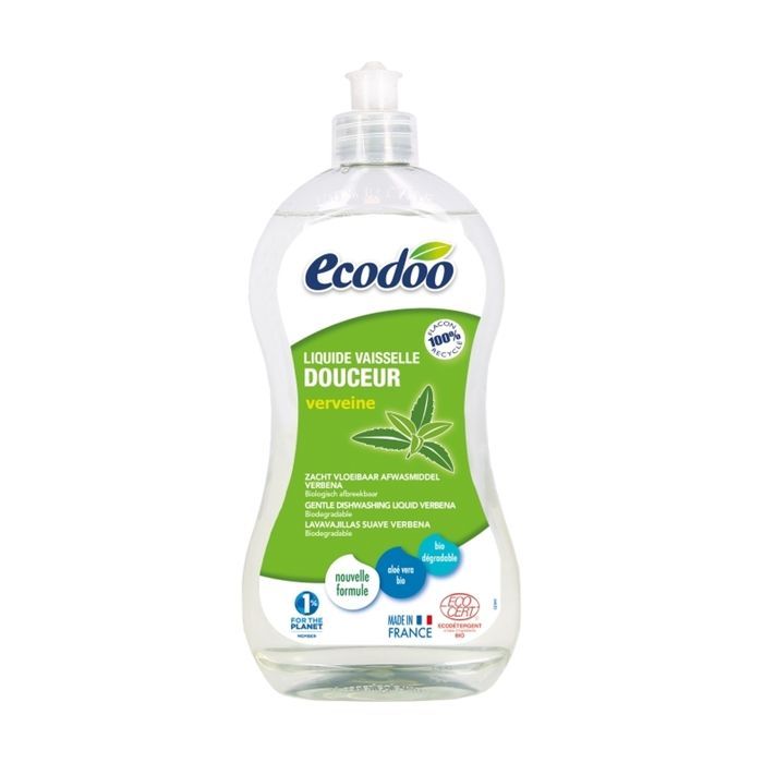 Detersivo per piatti ecologico, biologico e delicato al profumo di verbena e aloe vera - 500 ml - 500 ml - ECODOO