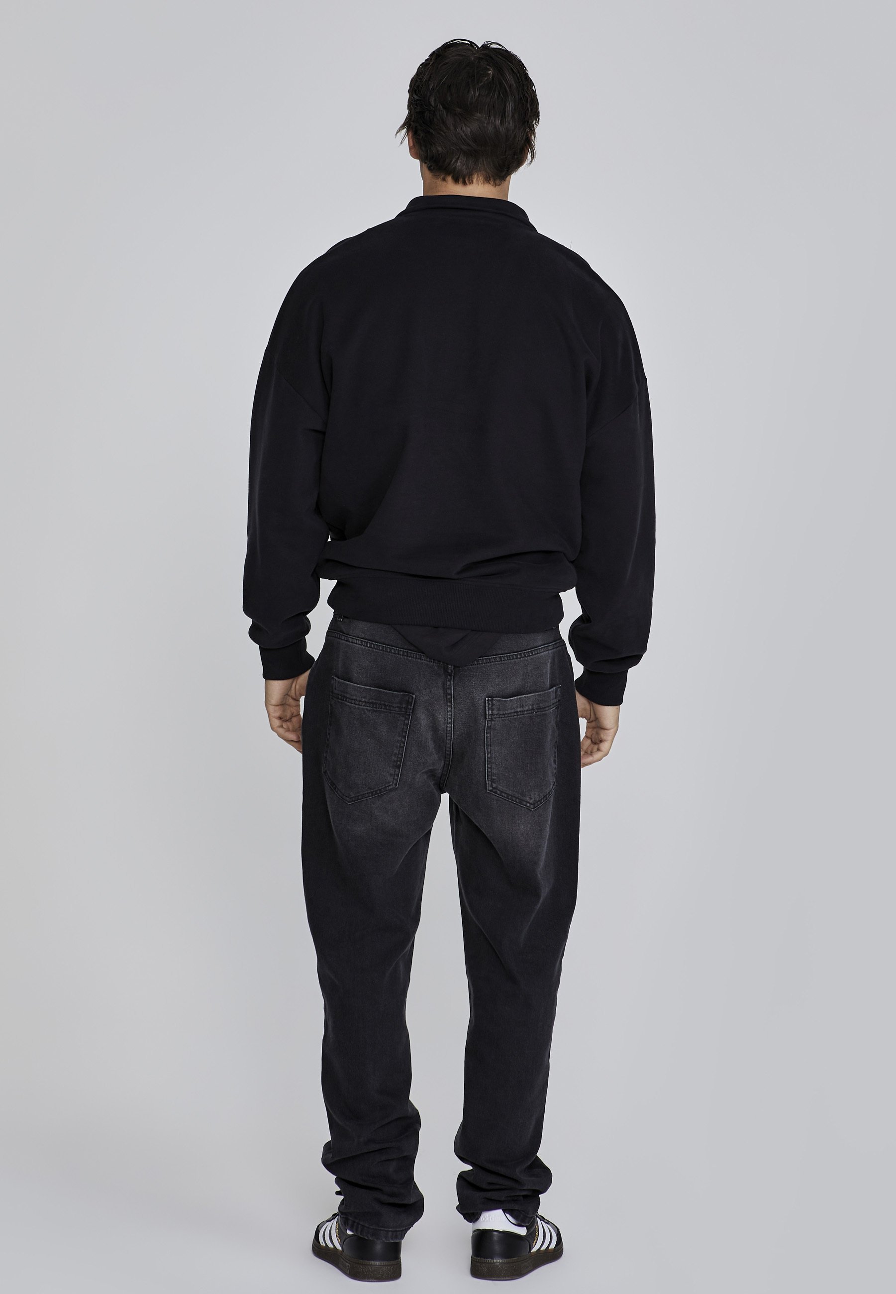 SIKSILK - Sweat-shirt à fermeture éclair quart de tour - Noir