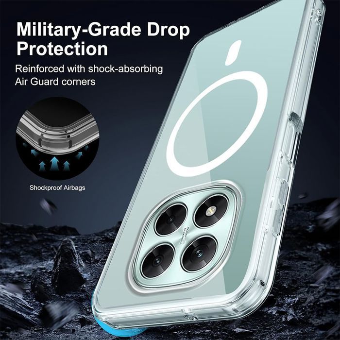 Magnetic Case + 2 Tempered Glass Screen Protectors for Xiaomi Redmi Note 15 Pro 5G - Shockproof and Scratch-Resistant Protection