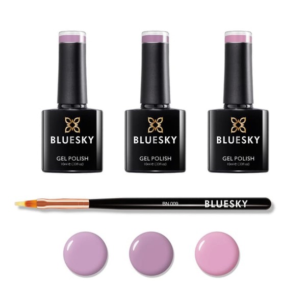 „Bluesky“ nagų dailės rinkinys – kūno spalvos rožinės spalvos (10 ml)