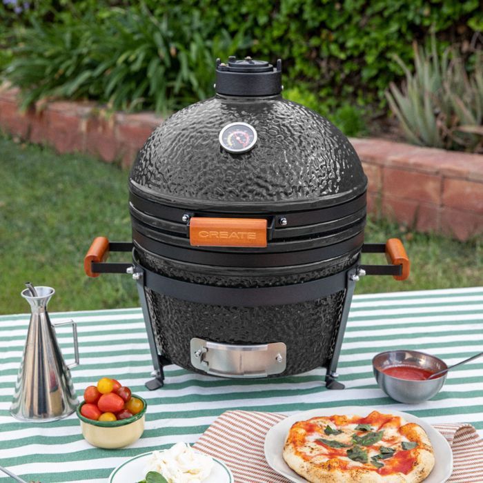 Barbecue fumoir en céramique - Create - BBQ Kamado - Polyvalent - Économie de charbon