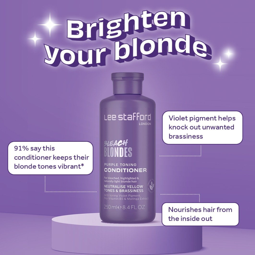 Lee Stafford kondicionierius „Bleach Blondes Purple Toning“ 250 ml