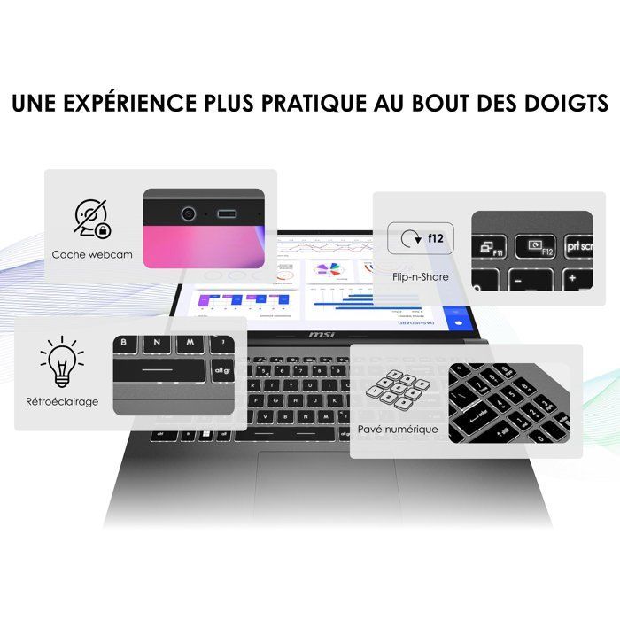 PC Portable - MSI Modern 15 F13MG-698XFR - Sans Windows - 15,6