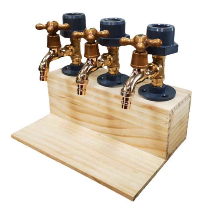 Soporte para 3 botellas de cerveza, licor, whisky o vino - Regalo para el Día del Padre