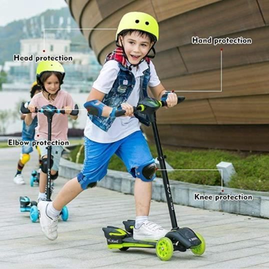 Casque de vélo pour enfants - Sport équipement de protection - Réglable et respirant - 7 en 1