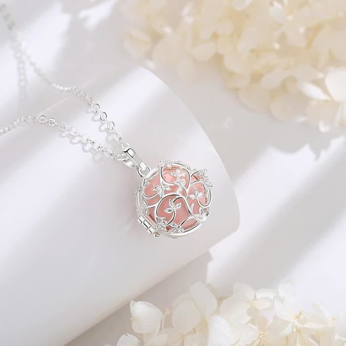 Eudora Harmony Ball Collier Bola De Grossesse Pour Femme Enceinte, Collier Arbre De Vie Pendentif Bola Mexicain Pour Femme, C[u5177]