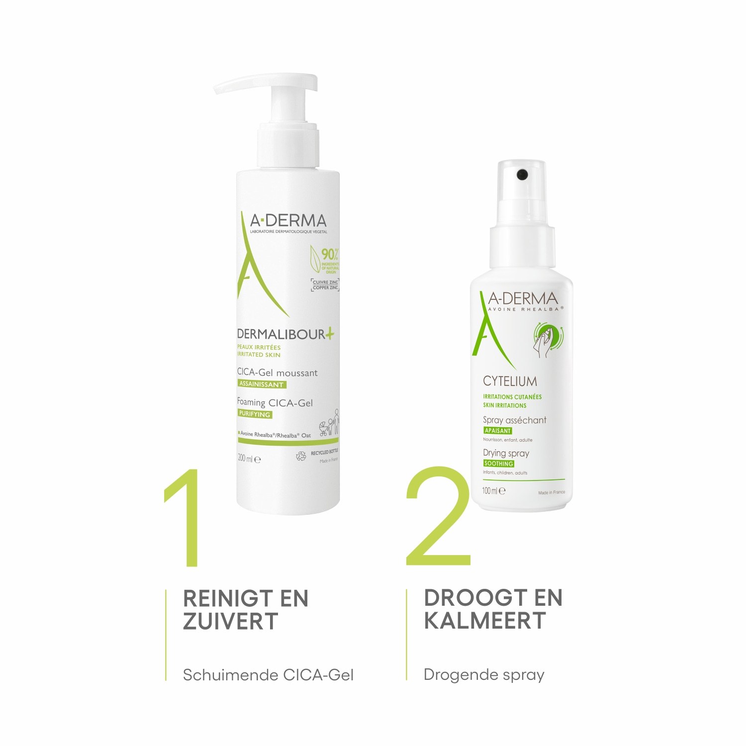 A-DERMA veido purškiklis CYTELIUM sausas purškiklis - 100 ml