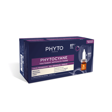 Phyto Phytocyane Traitement Antichute Femme Ampoules Femme Antichute et Ménopause 12 x 5 ml 12 x 5 ml