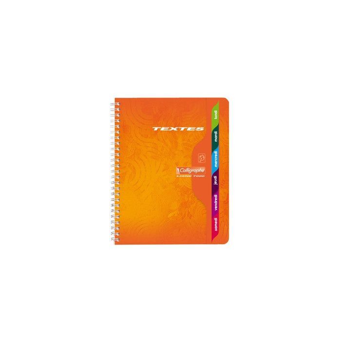 Cahier de texte - Standard - Spiralé - Couleur bleue - Format standard - Pratique pour l'école