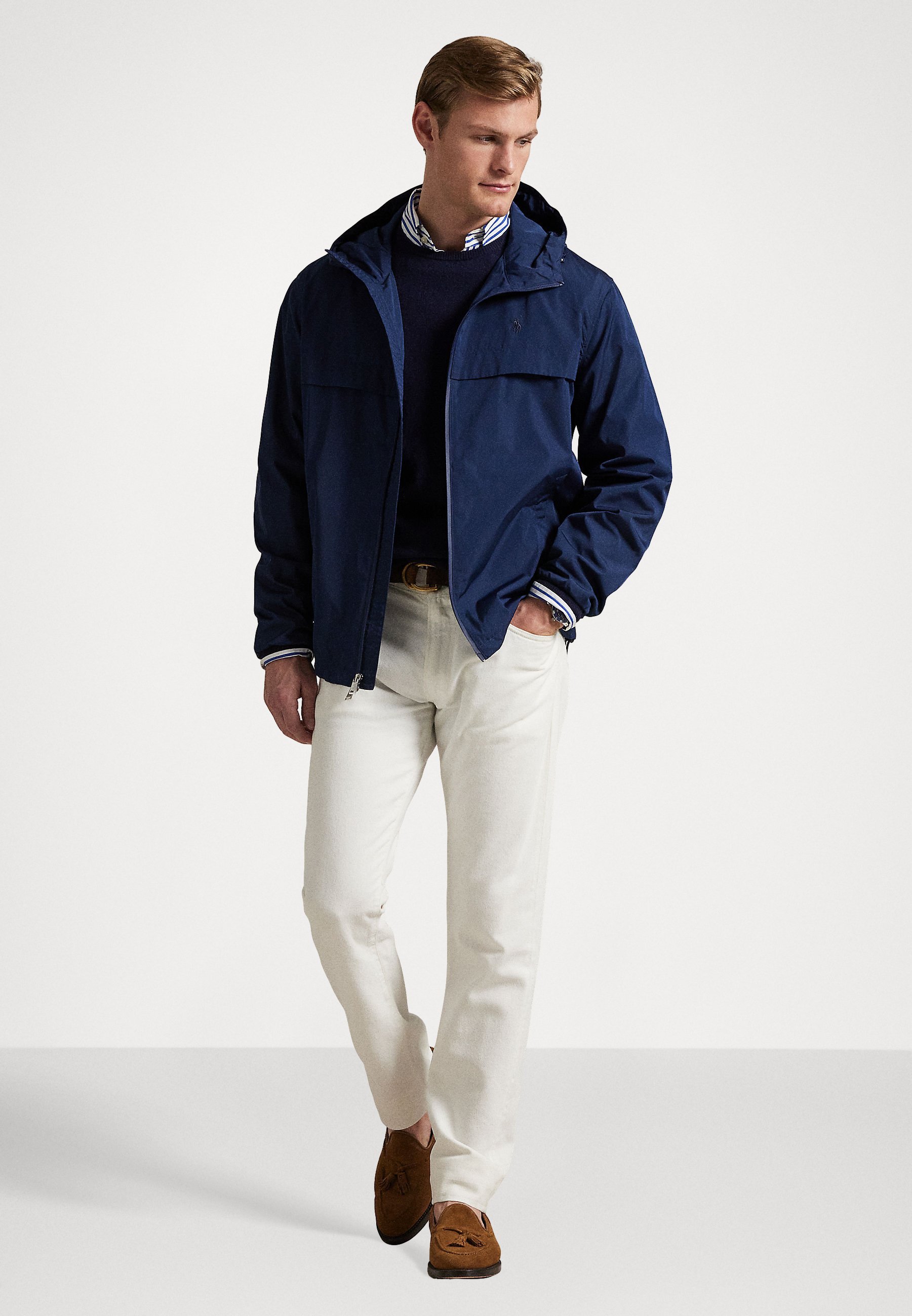 Polo Ralph Lauren LIGHTWEIGHT HOODED JACKET - Windbreaker - newport navy