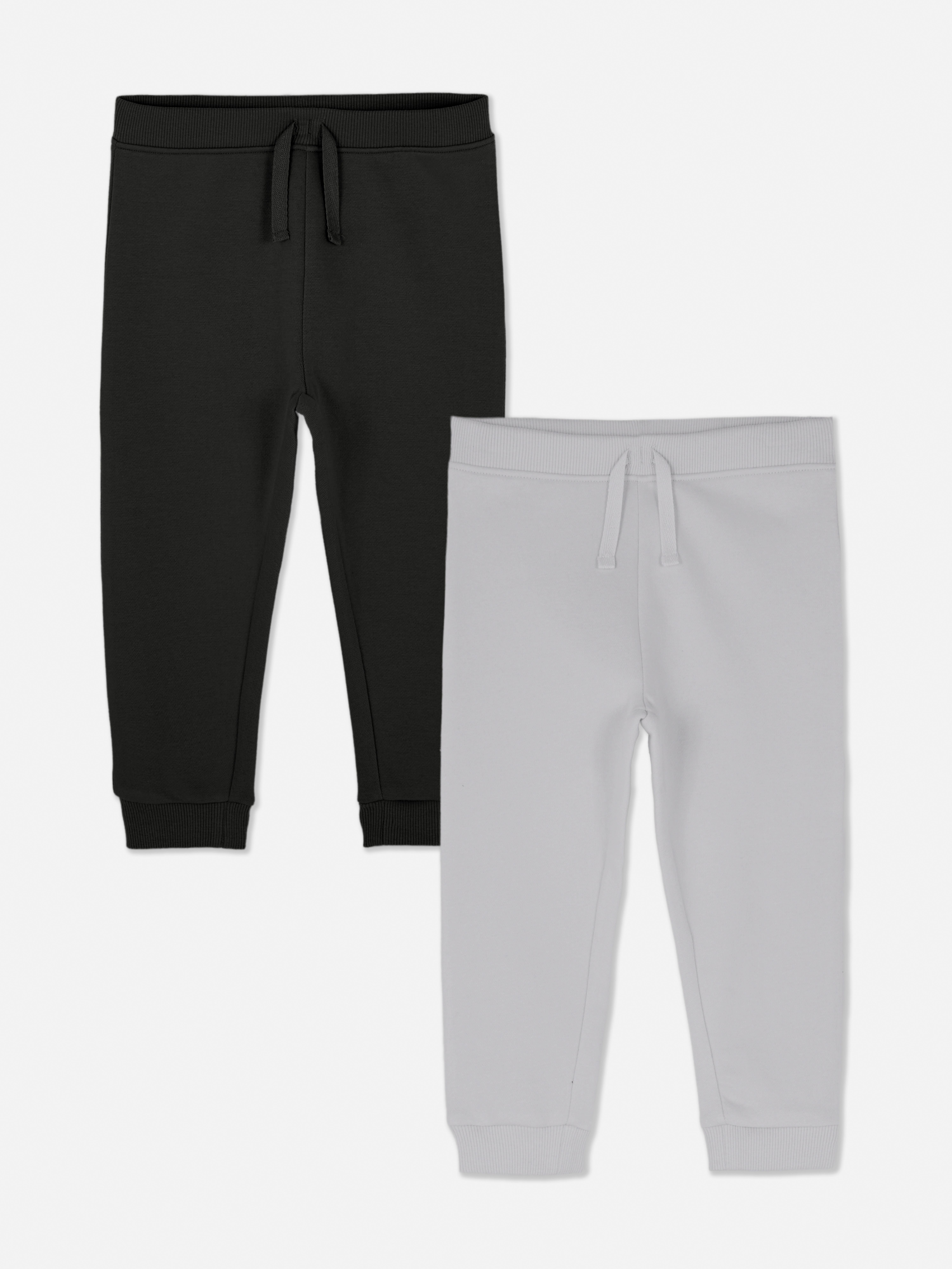 Pantaloni della tuta con coulisse e polsini, set da 2. Mantieni i tuoi bambini comodi con questi pantaloni della tuta rilassanti con polsini alla caviglia.