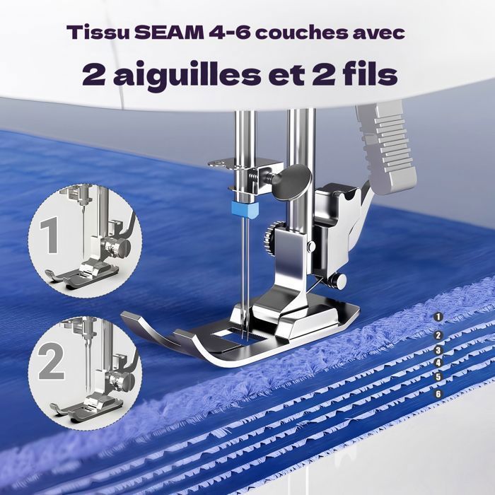 Machine à coudre électronique, 39 Modèles de Points Différents Petite, Machine à Coudre électrique avec Kit Accessoires