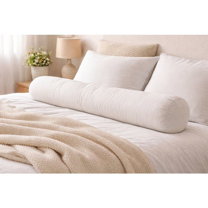 Cojín almohadón de algodón BLANREVE - 160 cm - Blanco
