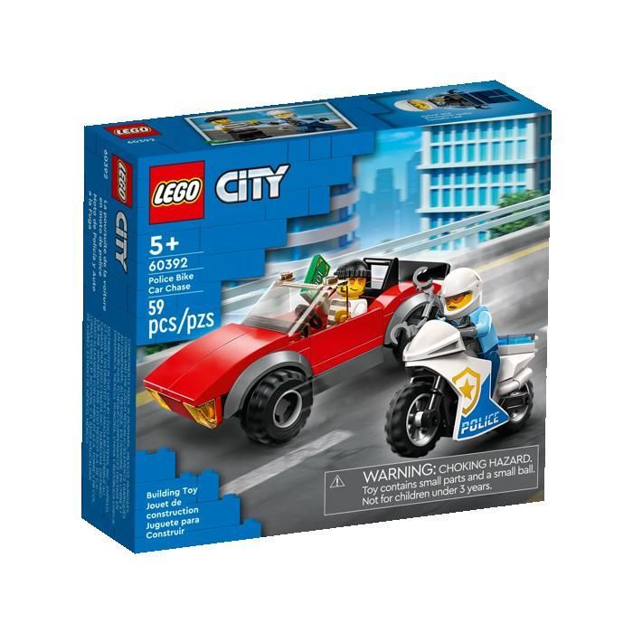 LEGO City 60392 Inseguimento in moto della polizia Regali Giocattoli da collezione 5+