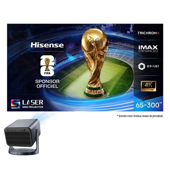Proyector de vídeo HISENSE C2 Pro - 4K HDR - 2600 lúmenes - Láser 3D