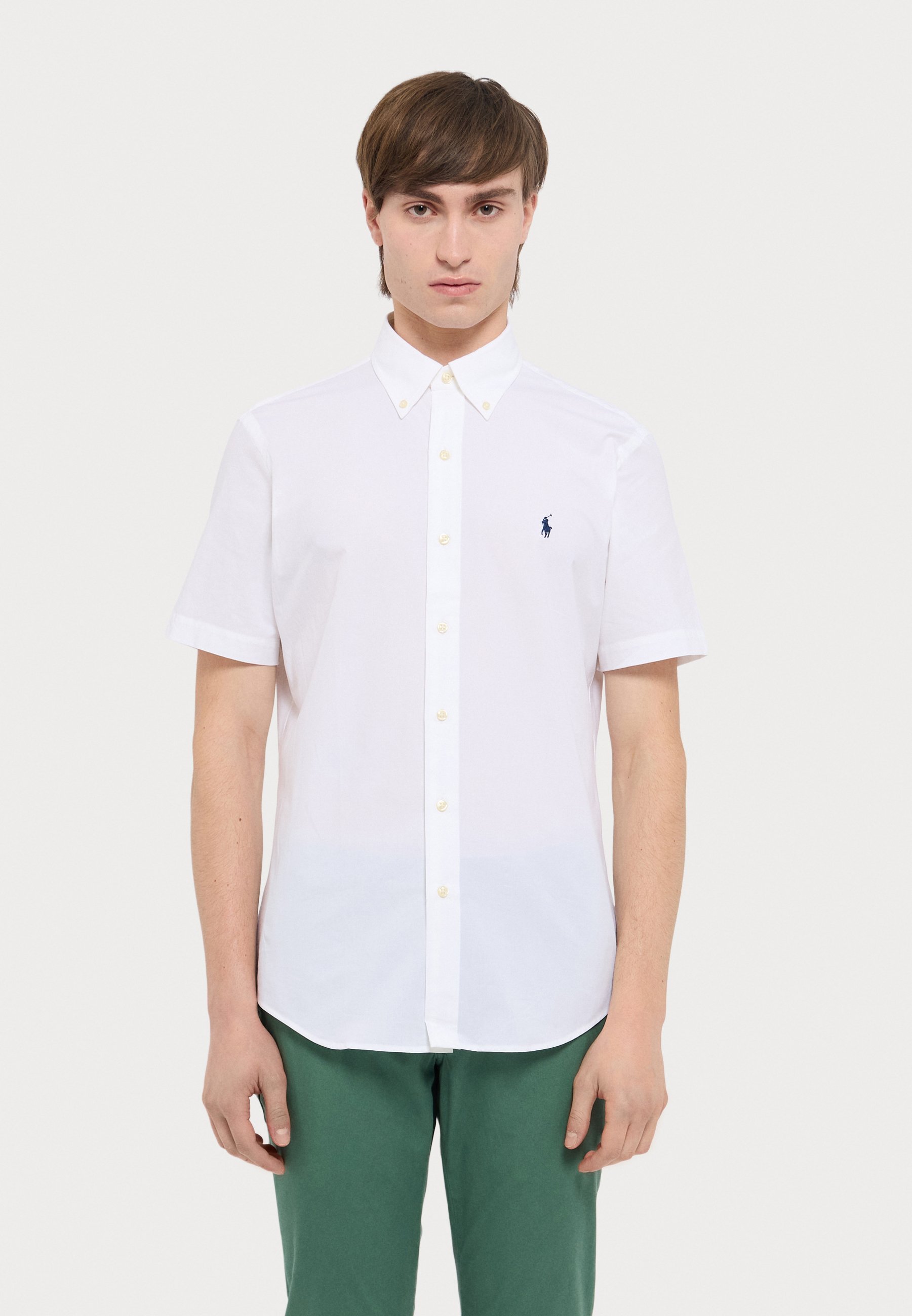 Chemise Polo Ralph Lauren coupe ajustée en popeline stretch - blanche