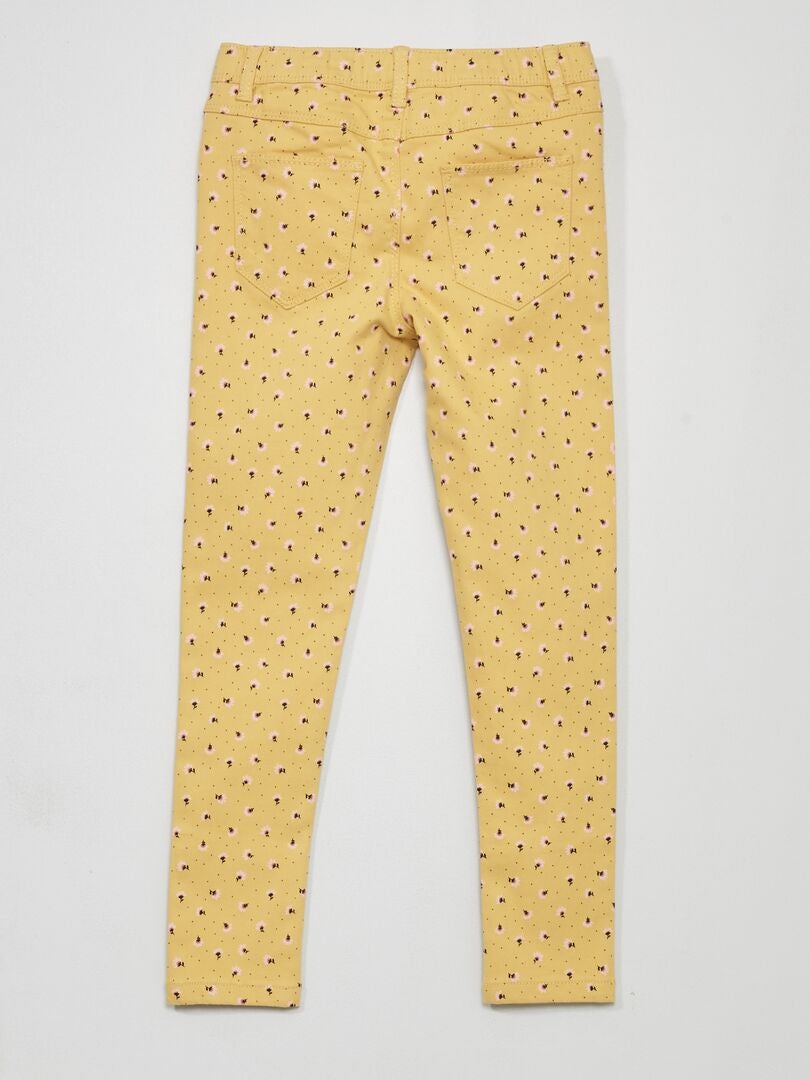 Calça legging com estampa - AMARELA