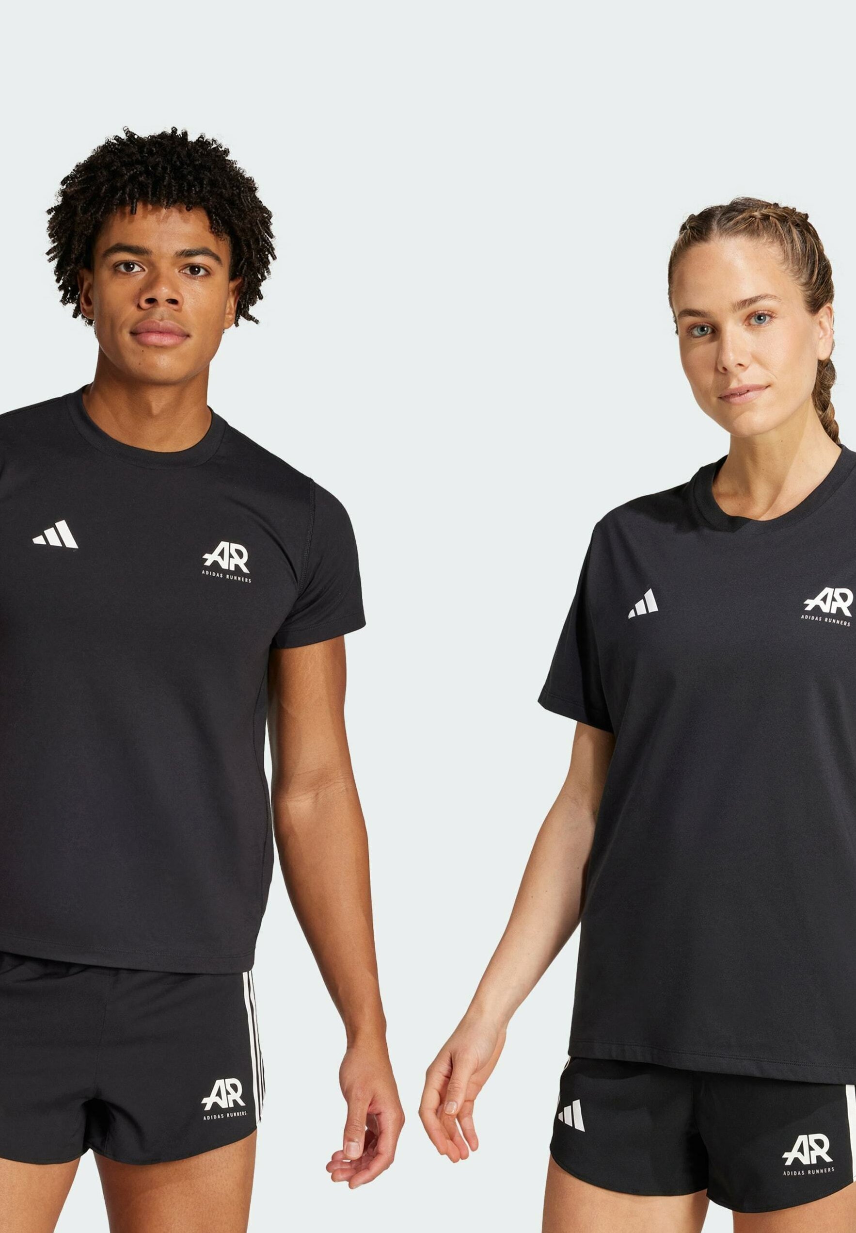 adidas Performance RUNNERS - T-shirt imprimé - noir